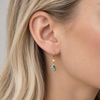 Aquamarine Long Teardrop Earrings