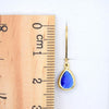 Sapphire Blue Teardrop Leverback Earrings