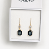 Black And Clear Crystal Leverback Earrings