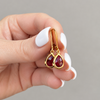 Garnet Red Teardrop Earrings