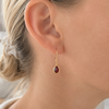 Garnet Red Teardrop Earrings