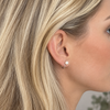 Pearl Sterling Silver Screw Back Earrings