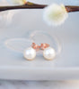 9ct Rose Gold Pearl Stud Earrings, earrings - Katherine Swaine