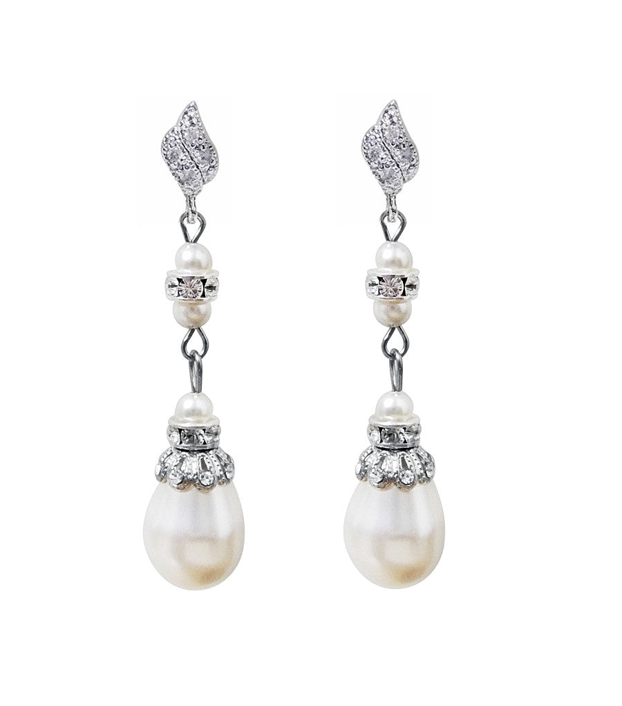 AiliFe Pearl Earrings For Women, White Gold...