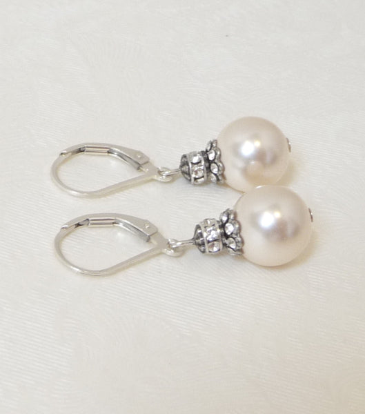 Silver Embellished Earrings, earrings - Katherine Swaine