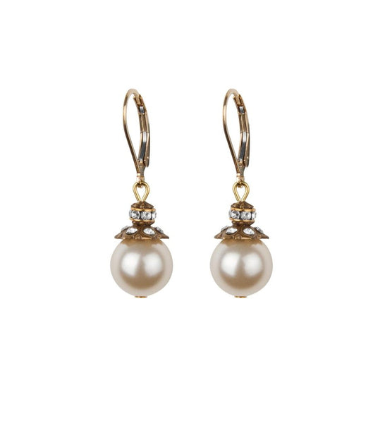 Antique Style Gold Leverback Earrings, earrings - Katherine Swaine