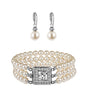 Art Deco Inspired Bracelet and Fish Hook Earring Set, Jewellery Sets - Katherine Swaine