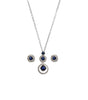 Blue And White Cubic Zirconia Earring And Pendant Set, Jewellery Sets - Katherine Swaine
