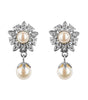 Antique Style Flower Pearl Clip On Earrings, earrings - Katherine Swaine