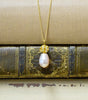 Gold Diamante and Pearl Necklace, earrings - Katherine Swaine