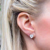 Heart Cubic Zirconia Stud Earrings, earrings - Katherine Swaine