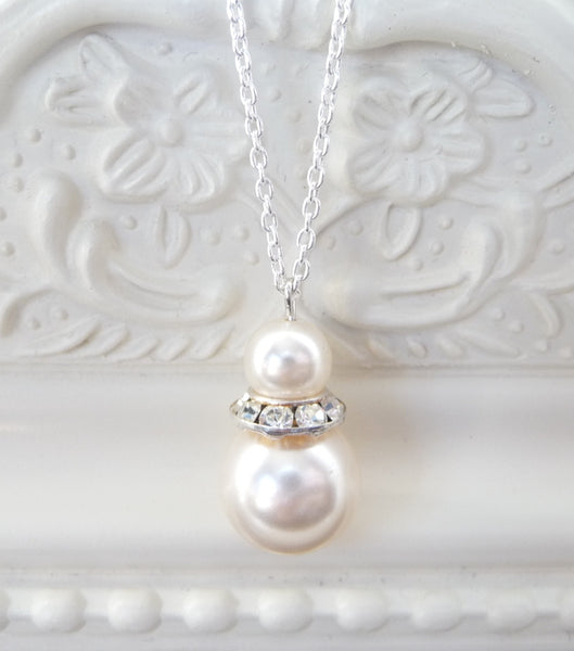 Pearl Drop Pendant Necklace, Necklace - Katherine Swaine