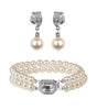 Rhinestone And Pearl Earring And Bracelet Set, Jewellery Sets - Katherine Swaine