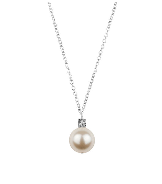 Rhinestone And Pearl Pendant Necklace, Necklace - Katherine Swaine