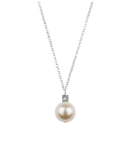 Rhinestone And Pearl Pendant Necklace, Necklace - Katherine Swaine