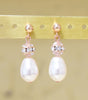 Rose Gold Crystal Drop Earrings, earrings - Katherine Swaine
