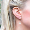 Rose Gold Crystal And Pearl Earrings, earrings - Katherine Swaine