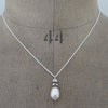 Rhinestone Embellished Pearl Pendant Necklace, Necklace - Katherine Swaine
