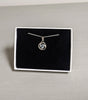 Sterling Silver Open Circular Blue Topaz Necklace