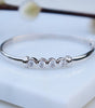 Silver Round Cubic Zirconia Baby Or Child Bangle, bracelet - Katherine Swaine