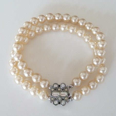 Vintage Two Strand Art Deco Pearl Bracelet *SOLD*, bracelet - Katherine Swaine