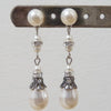 Crystal Filigree And Pearl Long Drop Earrings, earrings - Katherine Swaine