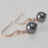 Rose Gold Pearl Fish Hook Earrings, earrings - Katherine Swaine